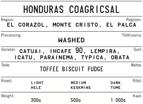HONDURAS COAGRICSAL – Organic
