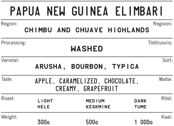 PAPUA NEW GUINEA ELIMBARI